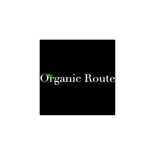Logo of Organic route. Shows a plant and leafs